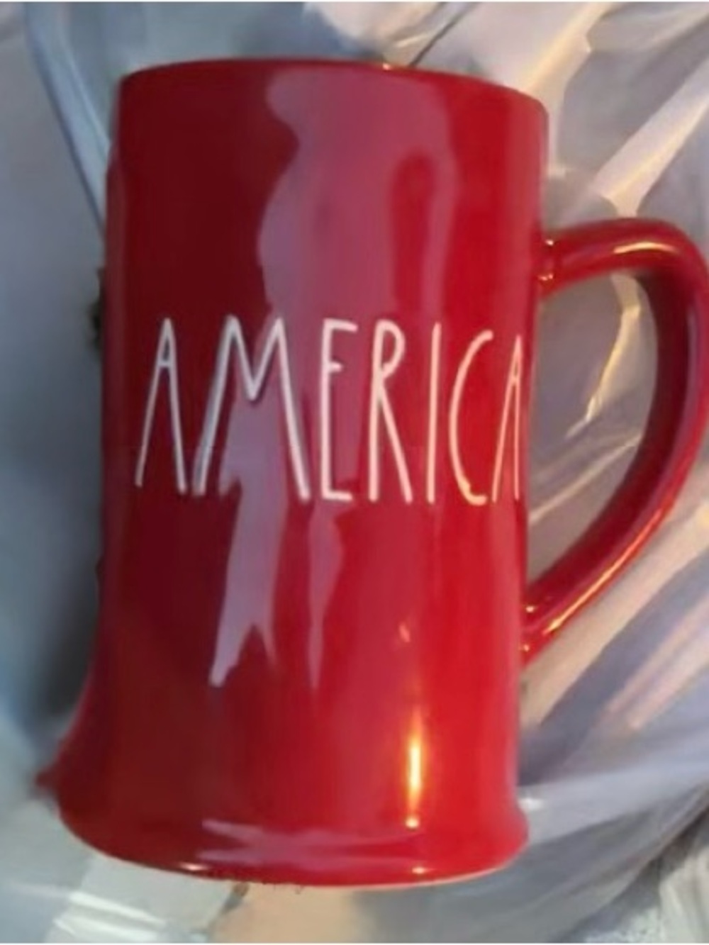 Rae Dunn Red AMERICA Ceramic Mug